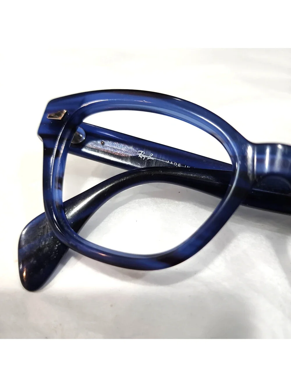 Ray Ban RB0880S 8053 No Lenses Blue Sunglasses Frame 49-19 145 Loose Rivit READ